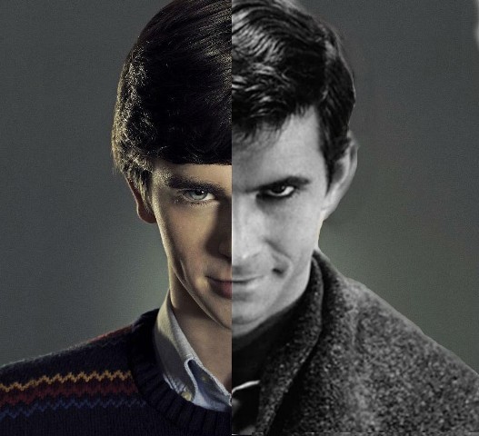 Norman Bates por Freddie Highmore e Anthony Perkins