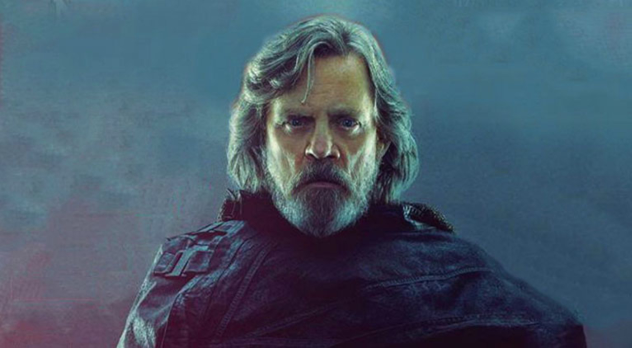 Luke Skywalker usando sabre de luz vermelho?